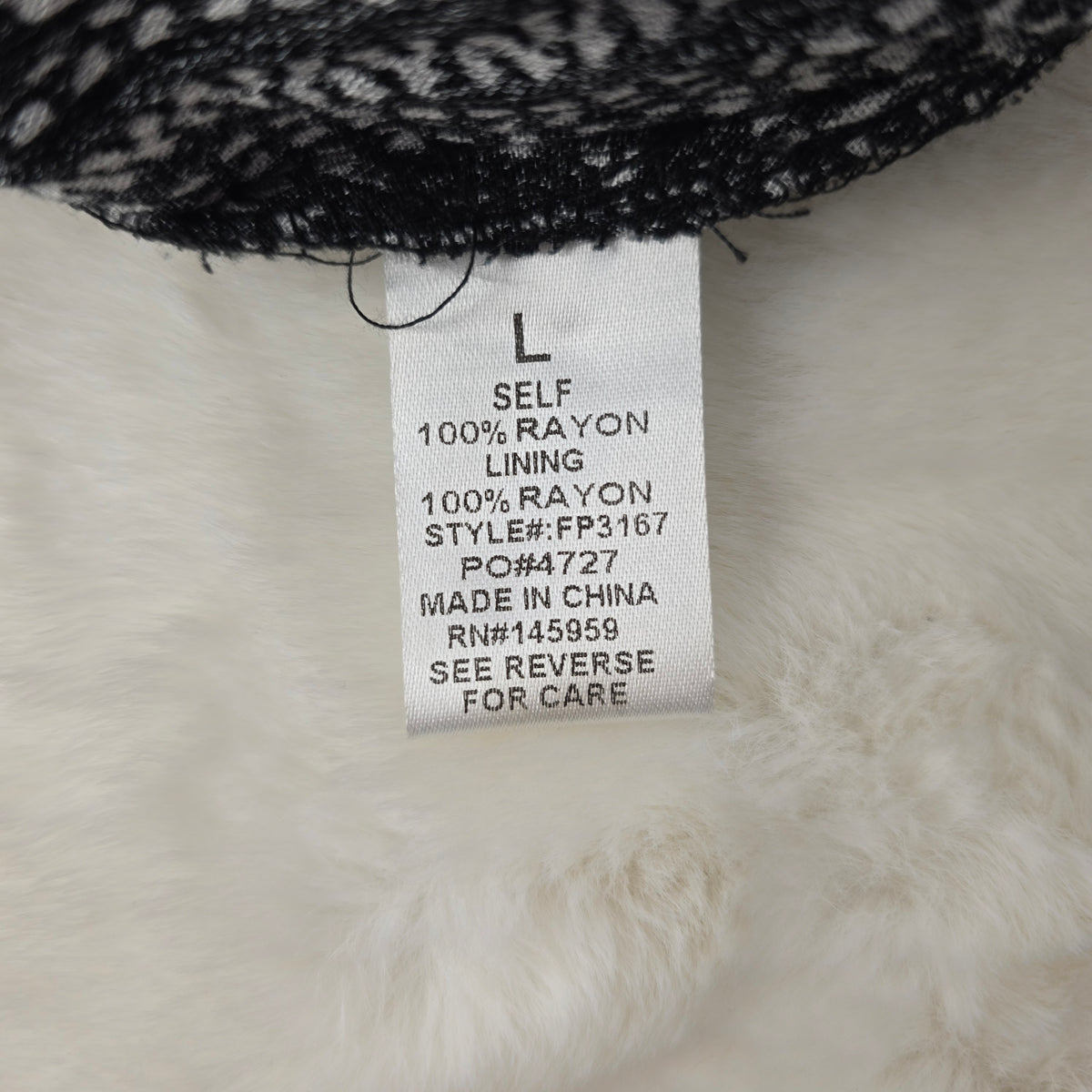 Dress Forum Strapless Wide‑Leg Jumpsuit – Black & White Print, Elastic Waist, Size Large