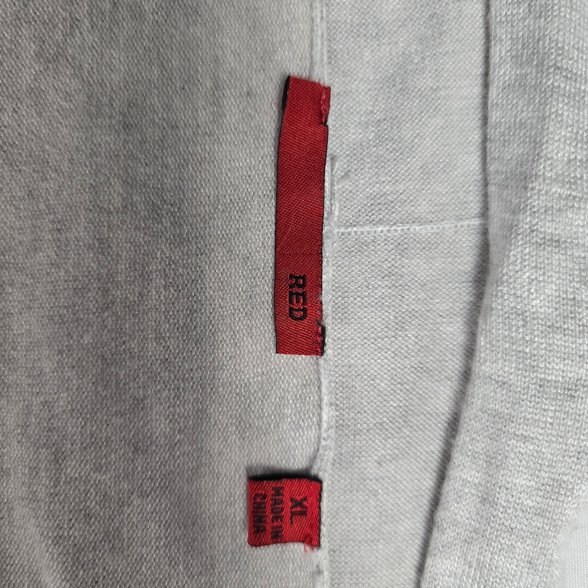 Colourblock RED Brand Long Knit Cardigan – Gray/Black, XL, Cozy Layering Sweater