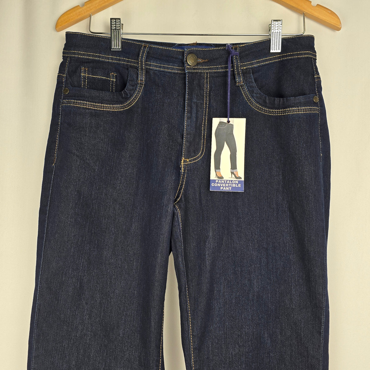 Santana Convertible Straight Leg Jeans | Dark Wash | Size 10x32