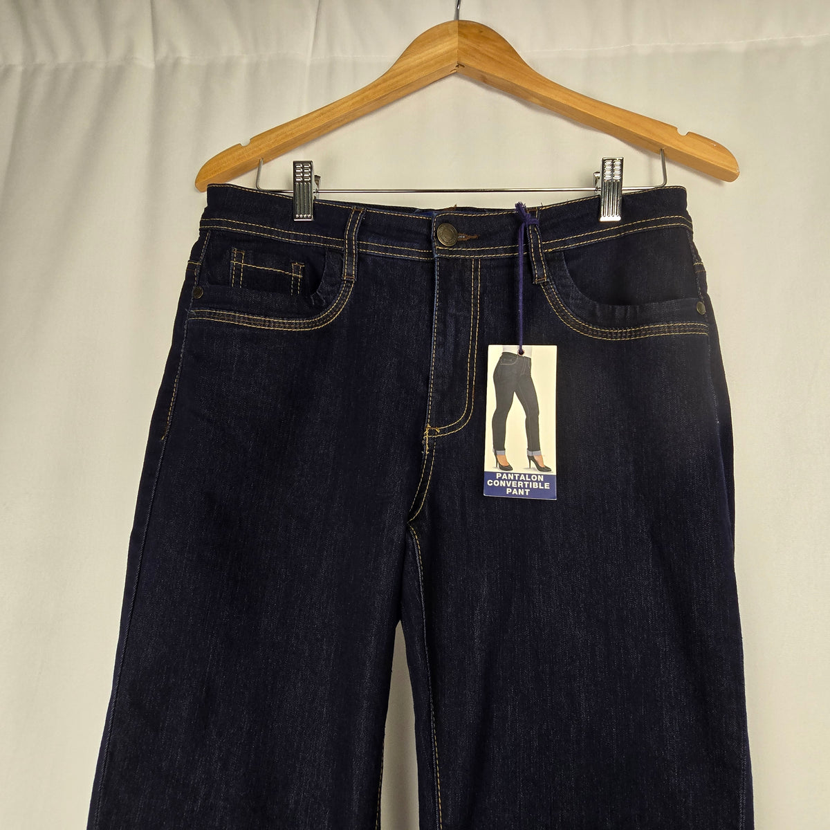 Santana Convertible Straight Leg Jeans | Dark Wash | Size 10x32