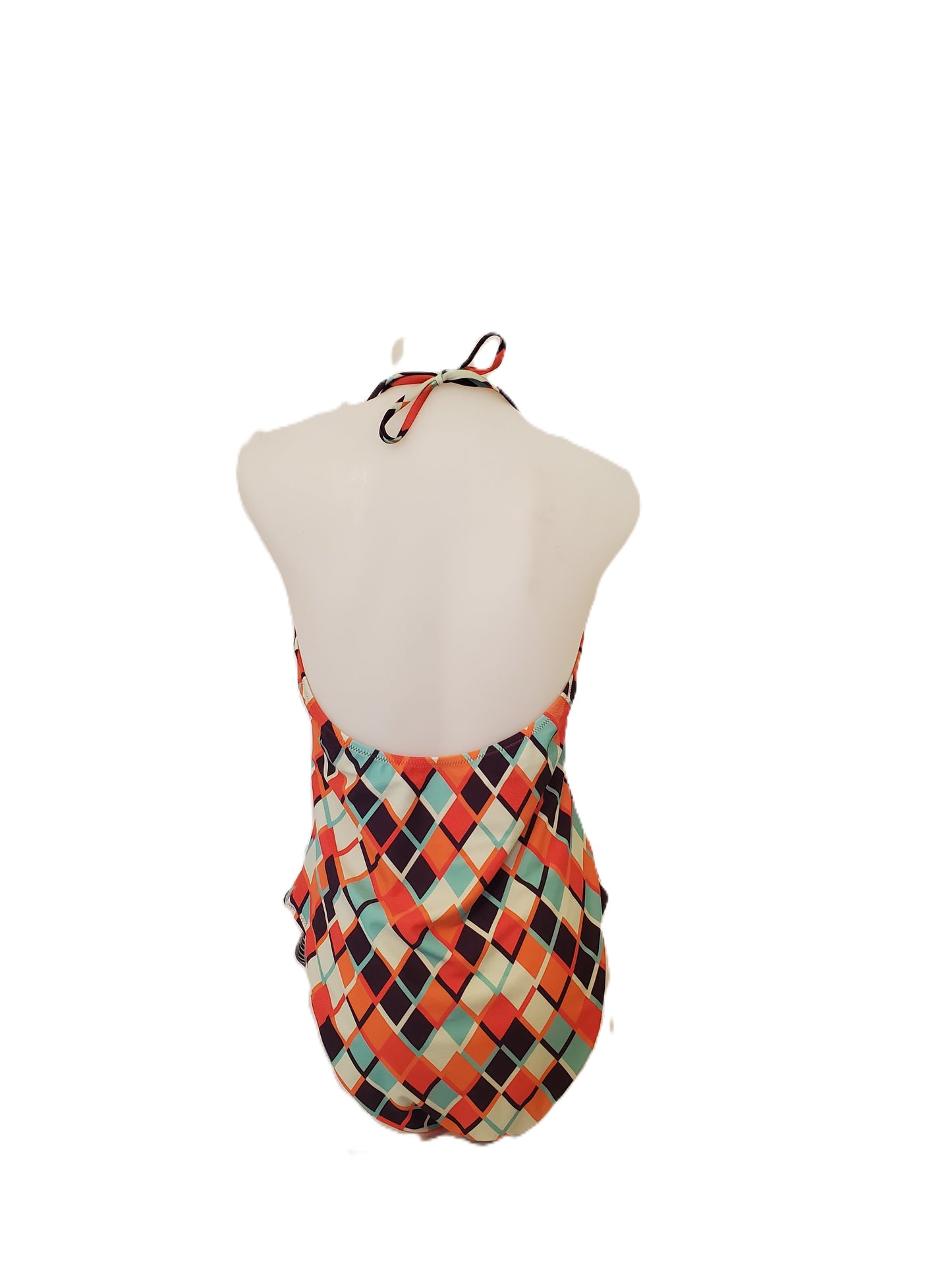 Cupshe One-Piece Geometric Design Plunge Neck Large Preloved